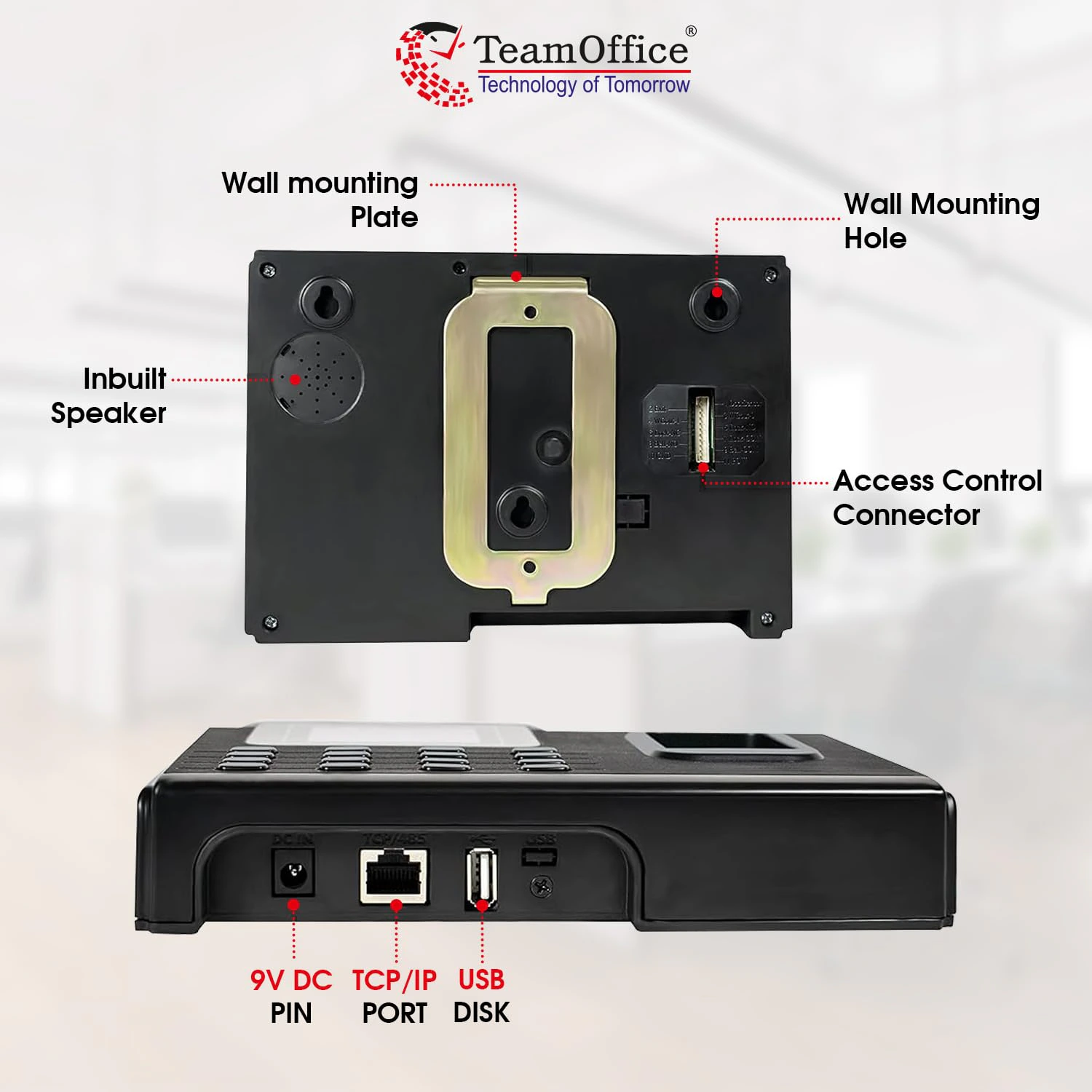 Team Office Z200BW Biometric Attendance Machine – Fingerprint & Card  view 5