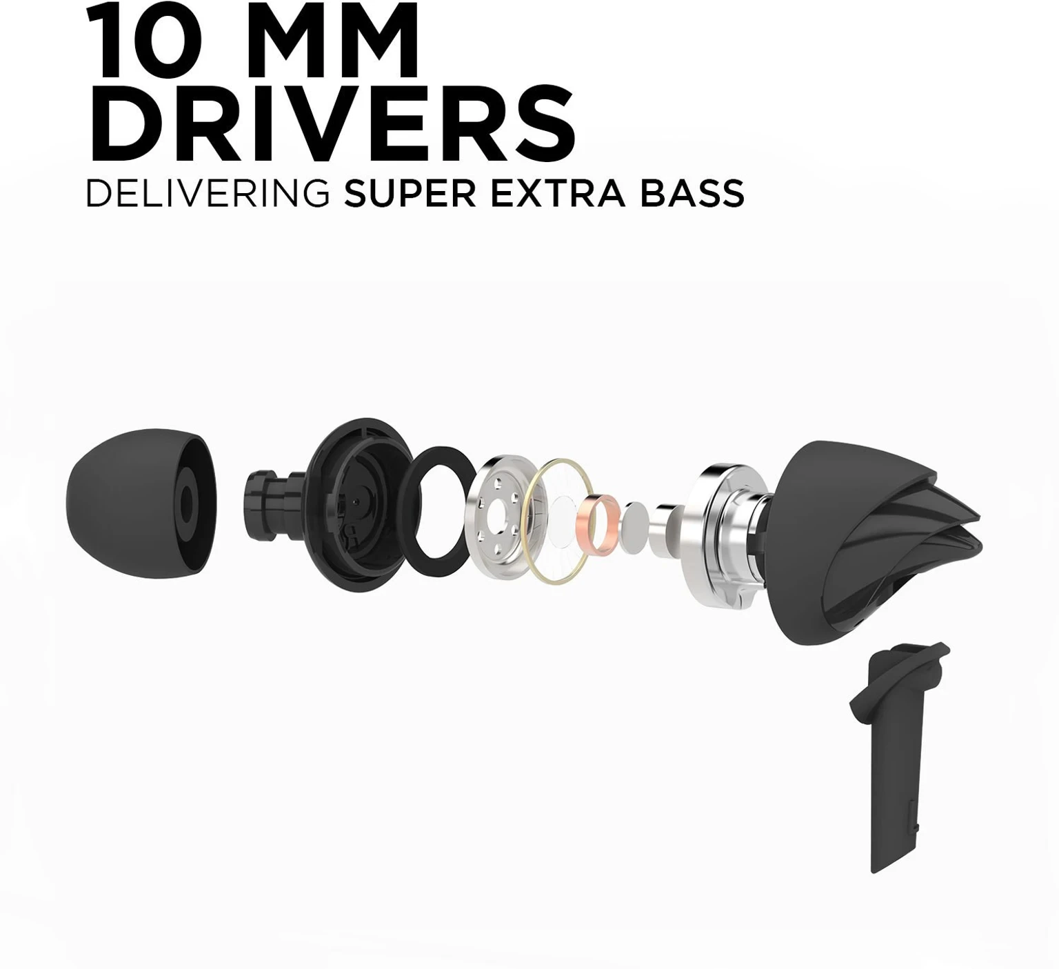 boAt Bassheads 100 Wired Earphones Wired Headset (Black, In the Ear) view 3