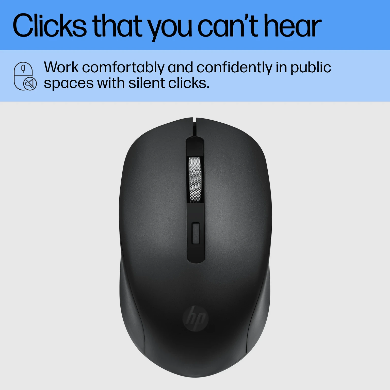 HP S1000 Ambidextrous Optical Mouse Silent / Lightweight, upto 1600 DPI With Bluetooth view 5