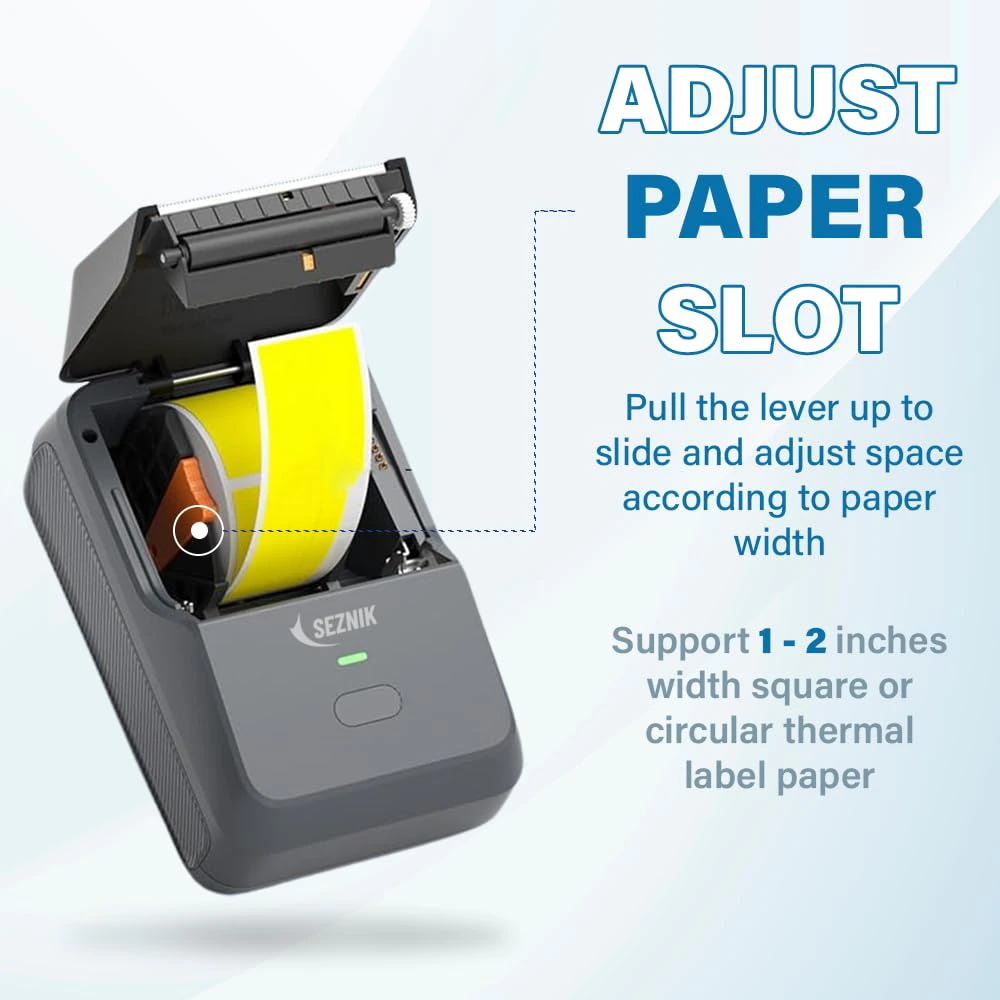 SEZNIK Josh Bluetooth Thermal Label Printer | Inkless Mini Rechargeable |  view 6