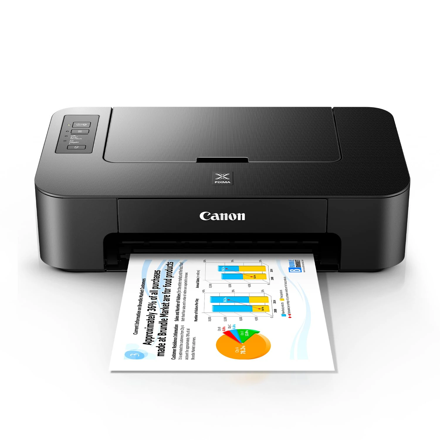 Canon Pixma TS207 Single Function Inkjet Printer (Black) view 2
