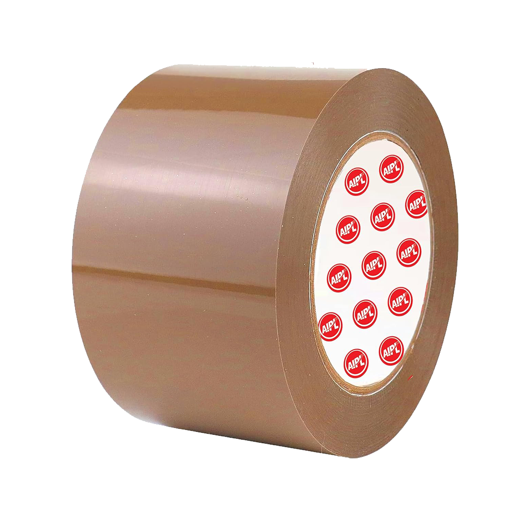AIPL Heavy Duty Brown Packing Tape 72mm x 100m | Gold Category Packaging Tape Roll for Carton Sealing, Moving, Shipping, Office & Storage | Pack of 1