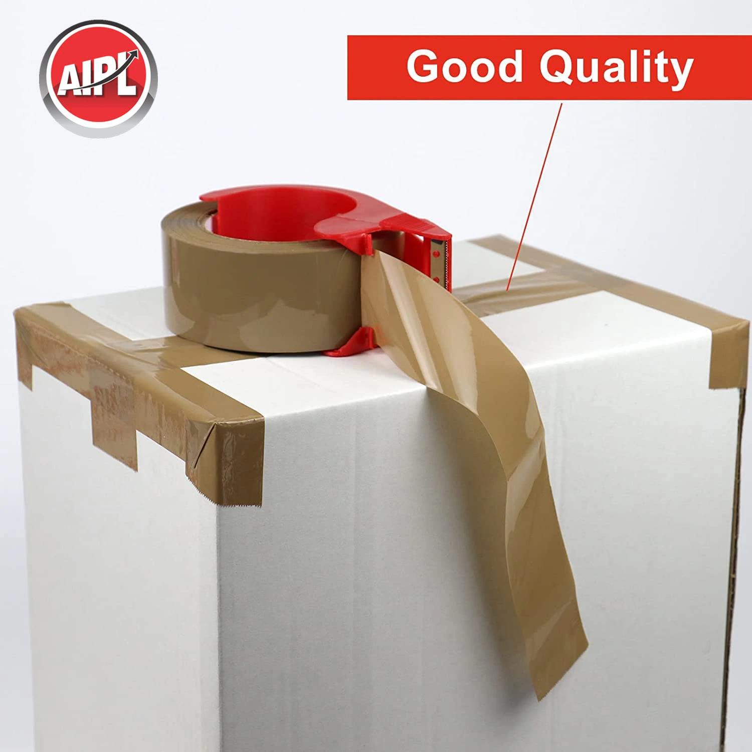 AIPL Heavy Duty Brown Packing Tape 72mm x 100m | Gold Category Packaging Tape Roll for Carton Sealing, Moving, Shipping, Office & Storage | Pack of 1 view 2