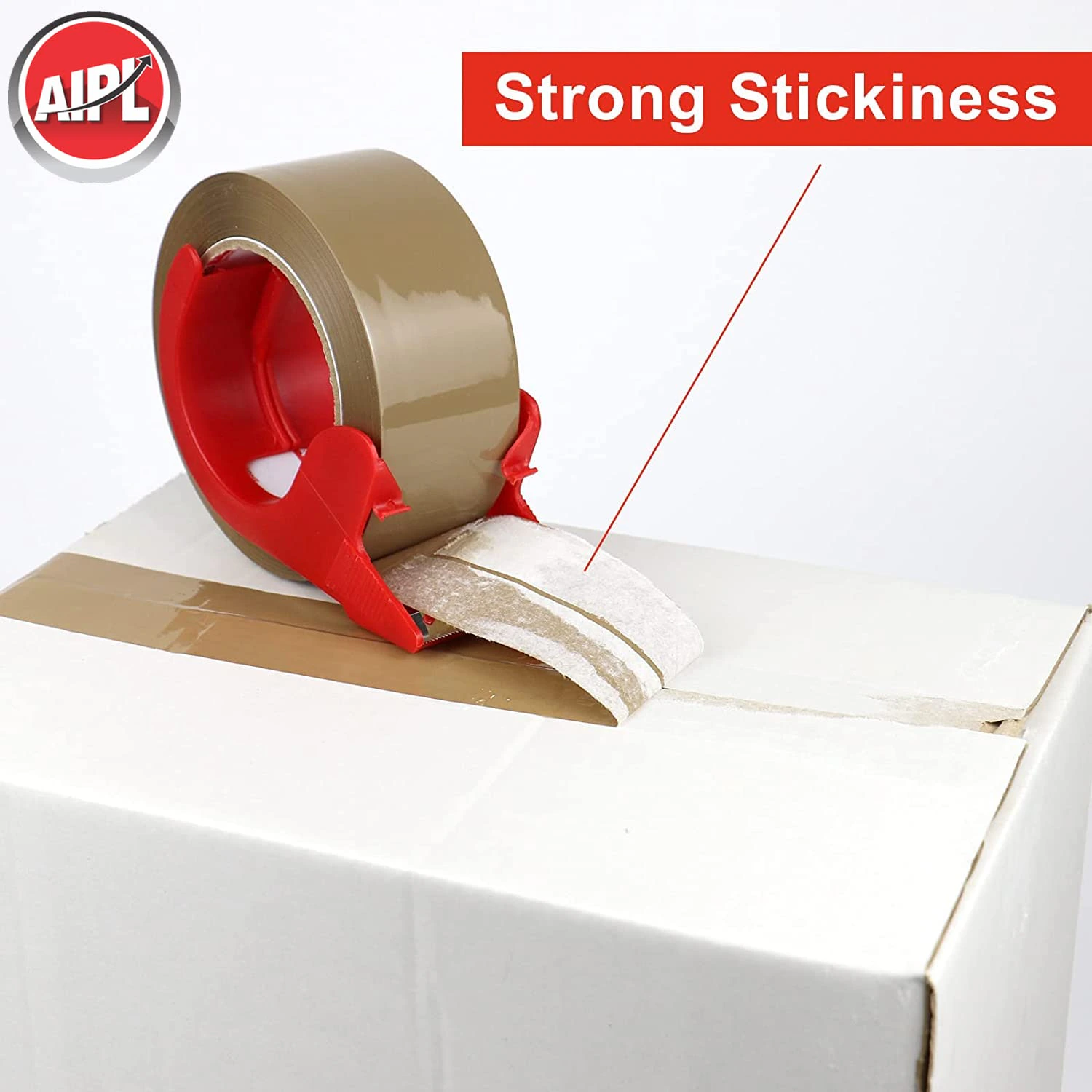 AIPL Heavy Duty Brown Packing Tape 72mm x 100m | Gold Category Packaging Tape Roll for Carton Sealing, Moving, Shipping, Office & Storage | Pack of 1 view 3