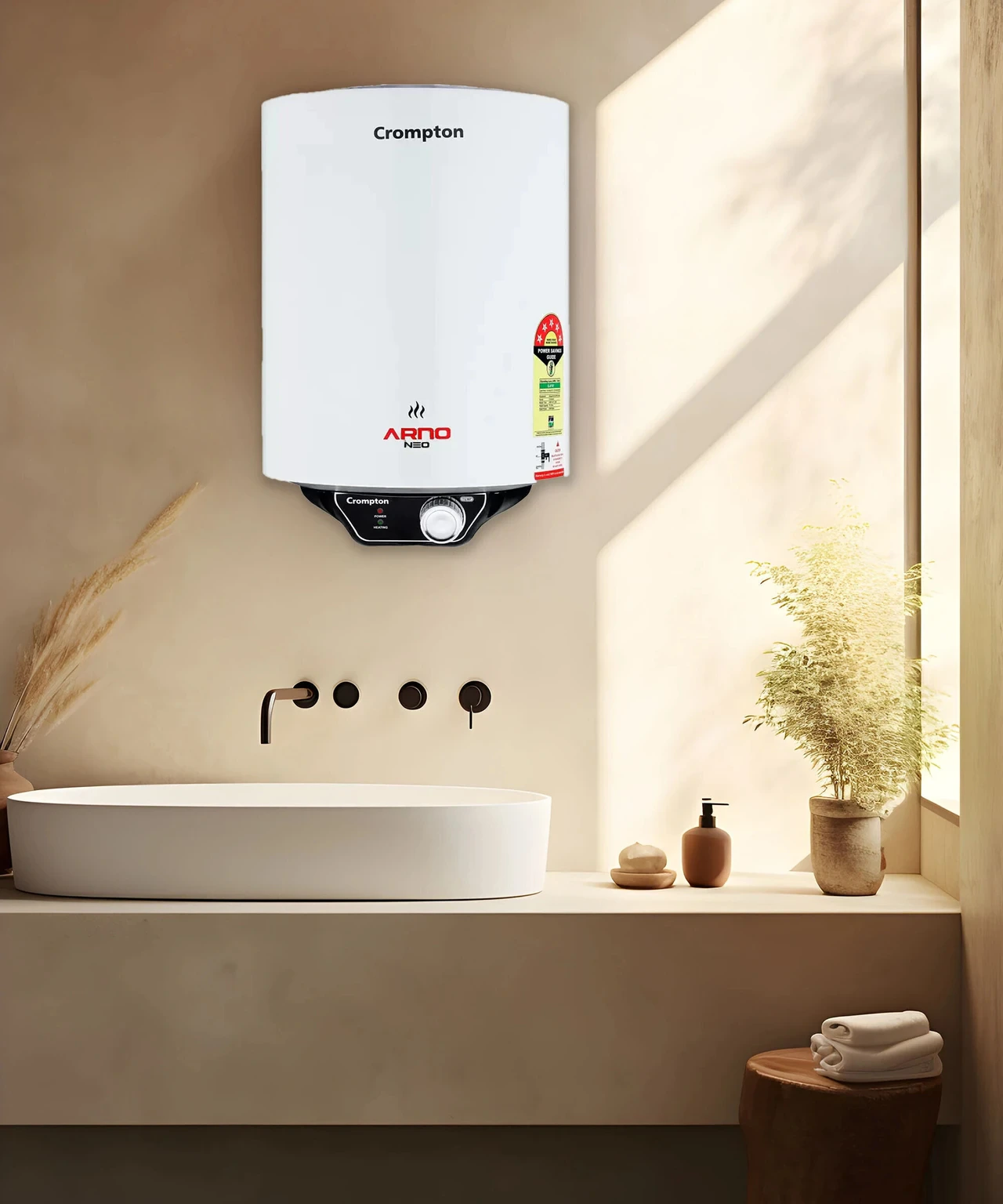 Crompton 15 L Storage Water Geyser | 5 Star BEE Energy Rating view 5