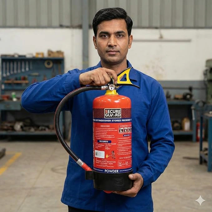 Secure Guard ABC Powder Fire Extinguisher 4kg with Wall Mount Hook  for Home, Kitchen, Office, School and Industrial Use view 4