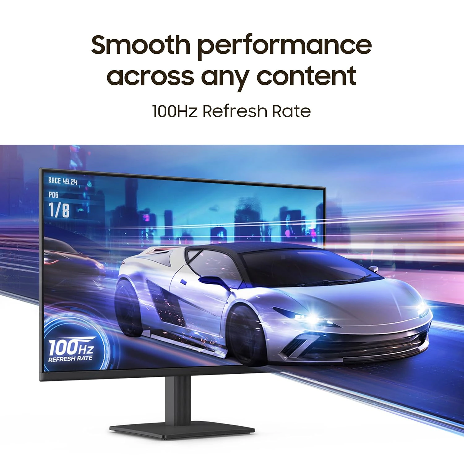 Samsung 22" (54.6 cm) S3 Flat Monitor|Super Slim Borderless Design|IPS Panel|FHD 1920 x 1080|100 Hz| view 2