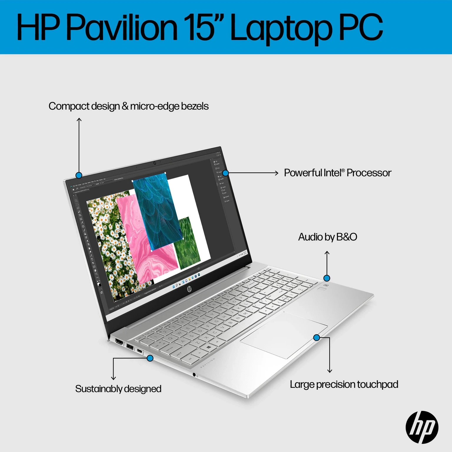 HP Pavilion Intel Core i5 12th Gen 1240P - (8 GB/512 GB SSD/Windows 11 Home) 15-EG2009TU Thin and Light Laptop view 2