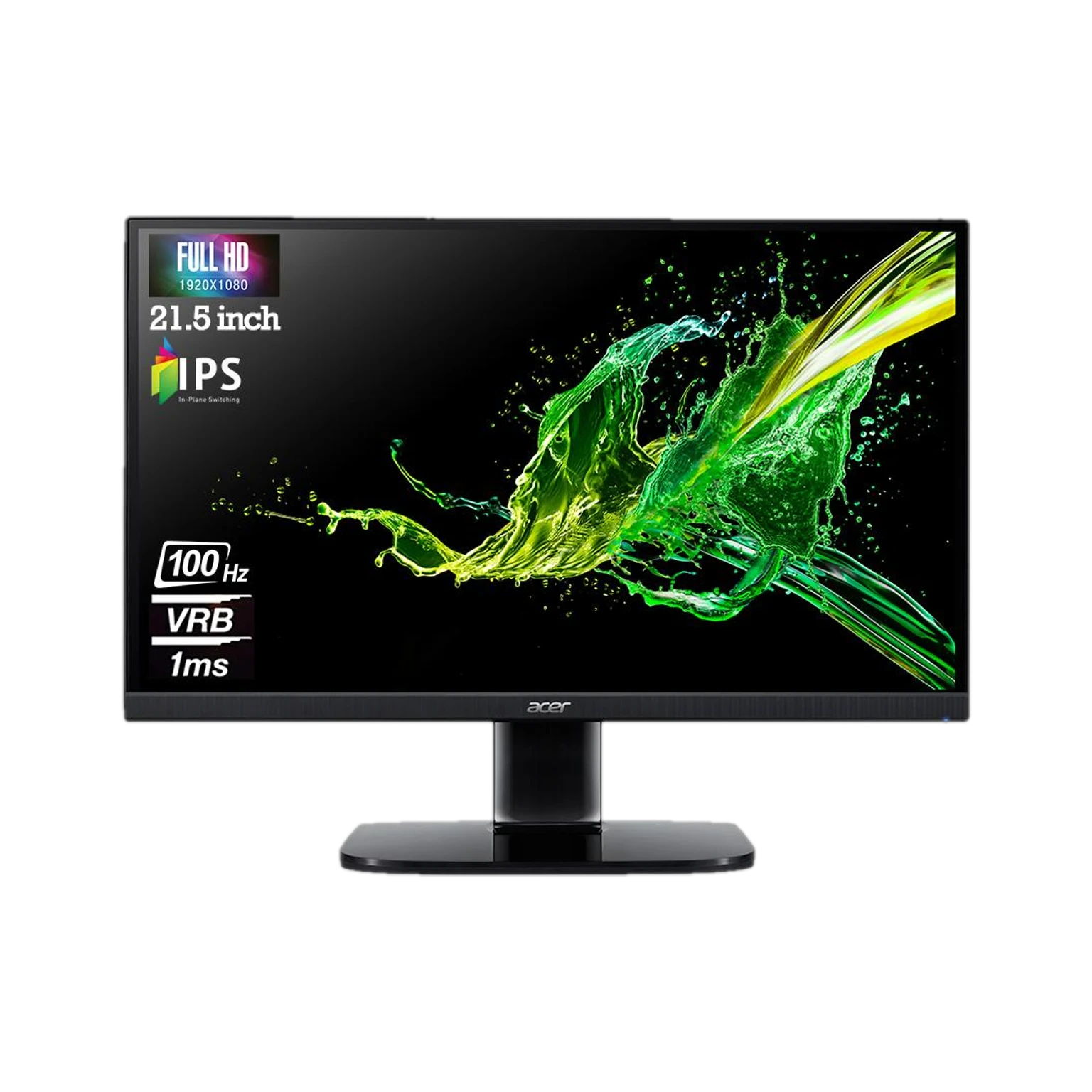 Acer 54.61 cm (22 inch) Full HD LED Backlit IPS Panel with sRGB 99%, ENERGY STAR Certified, VESA Supportive, VGA, HDMI, Ergonomic Stand