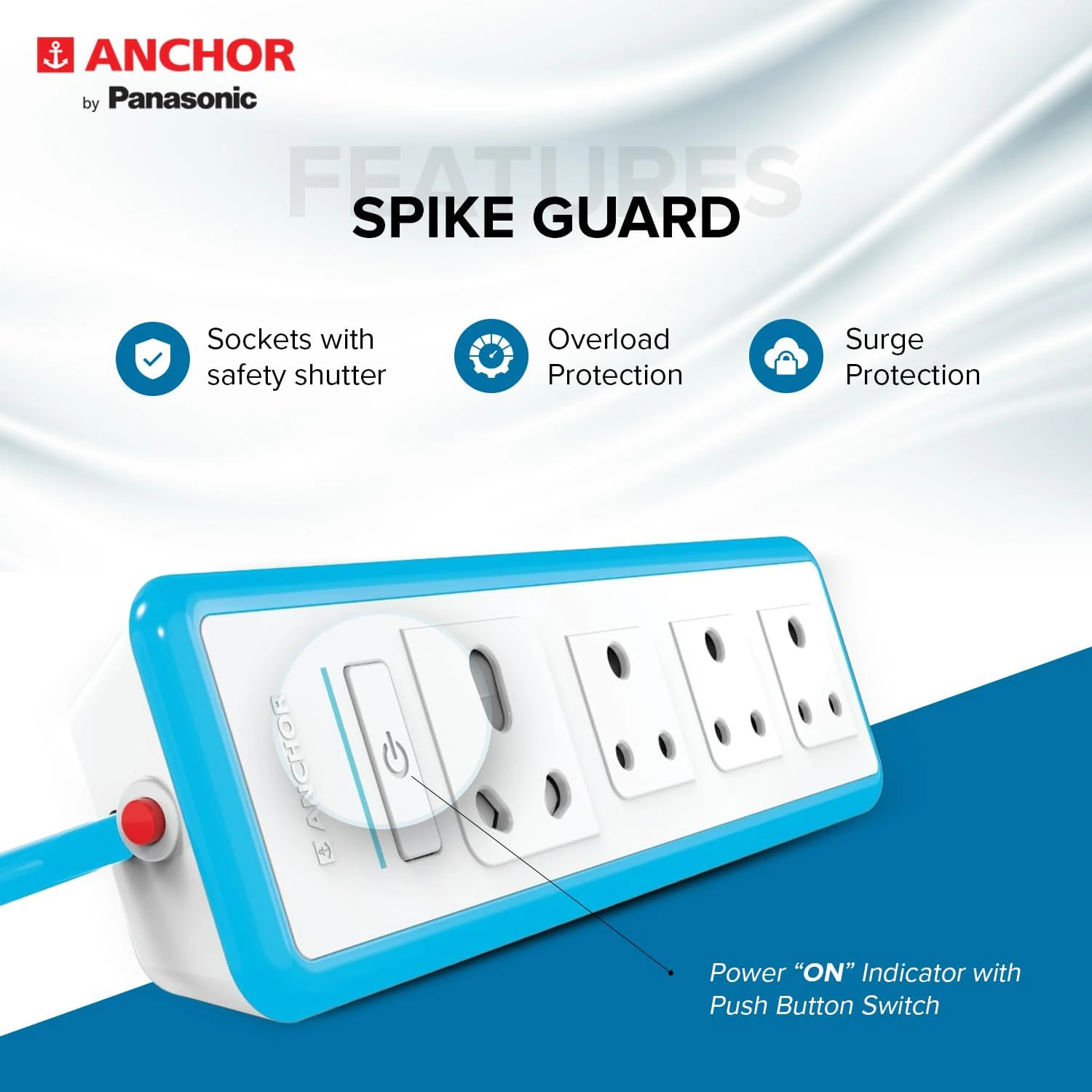 Anchor by Panasonic 16A 4 Socket Extension Board view 2