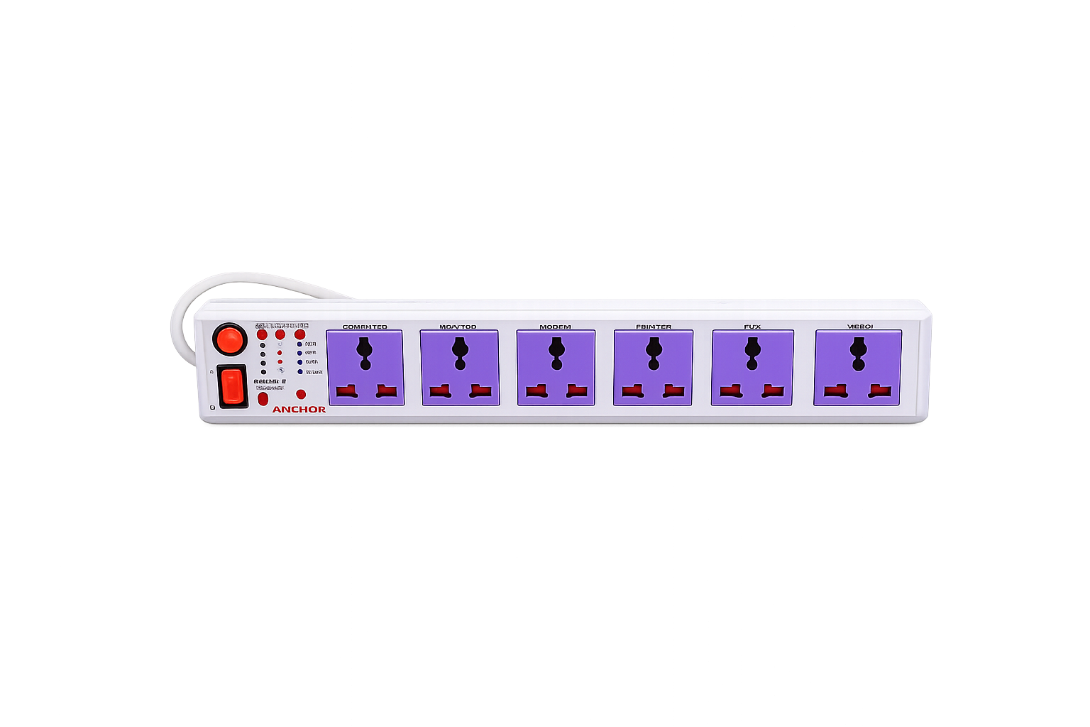 Anchor by Panasonic 6 way Universal Socket with Single Switch |
