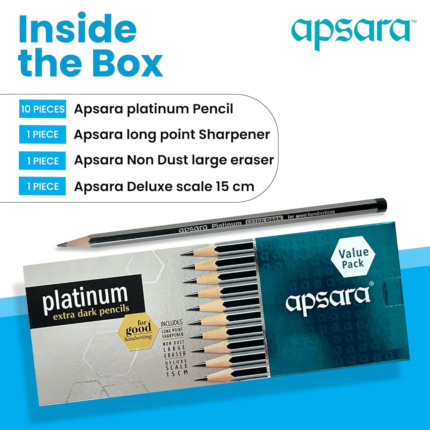  Apsara Platinum Pencil Value Pack (Pack Of 10) view 7