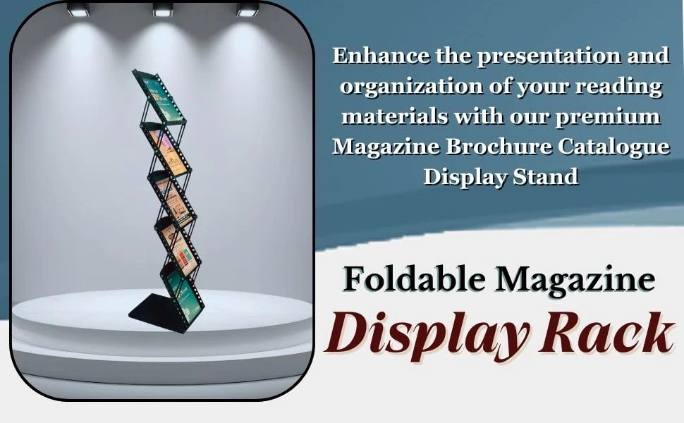 A4 iron Portable Freestanding Magazine Rack view 5