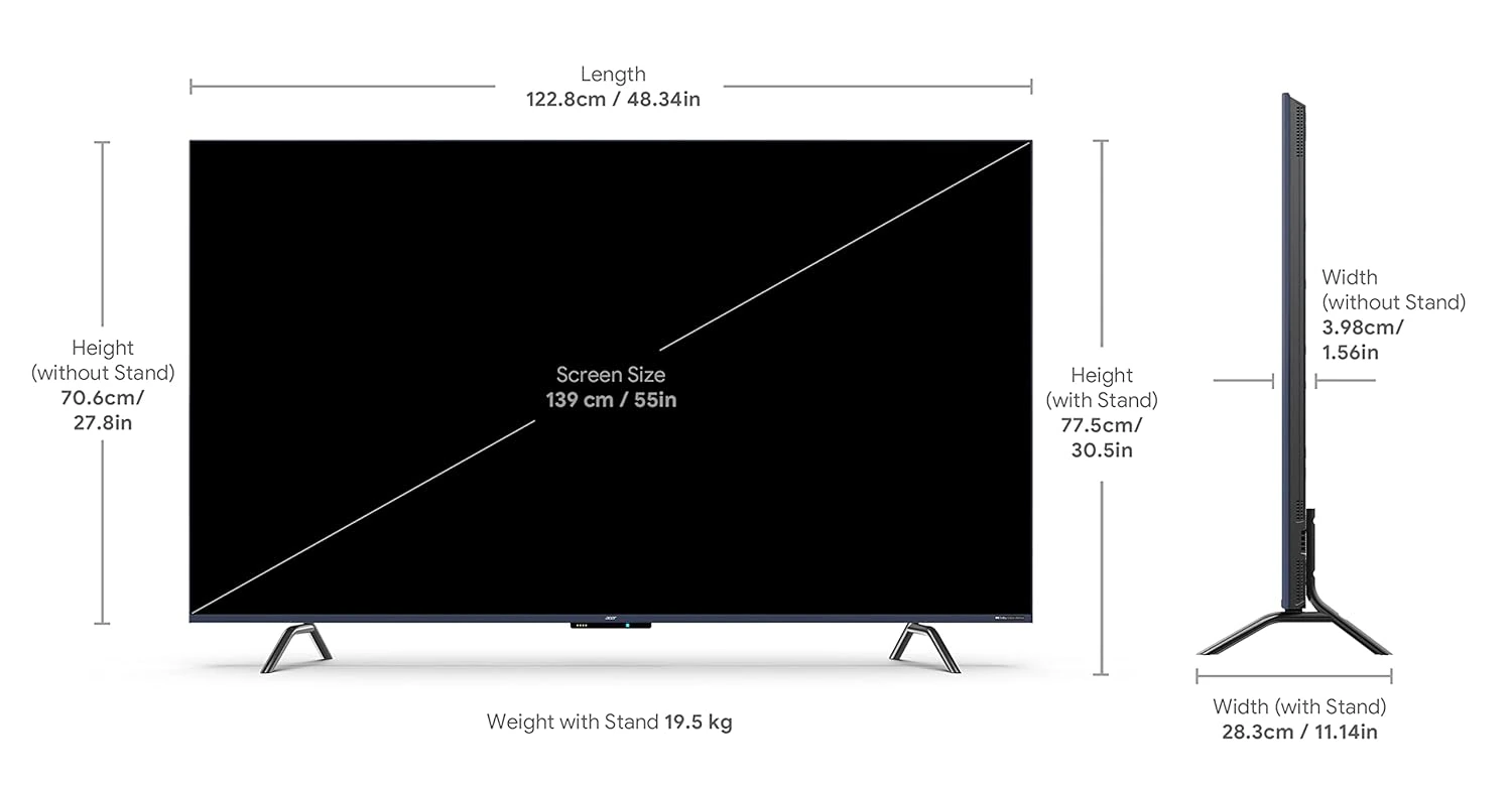 Acer 139 cm (55 inches) W Series 4K Ultra HD QLED Smart Android TV view 3