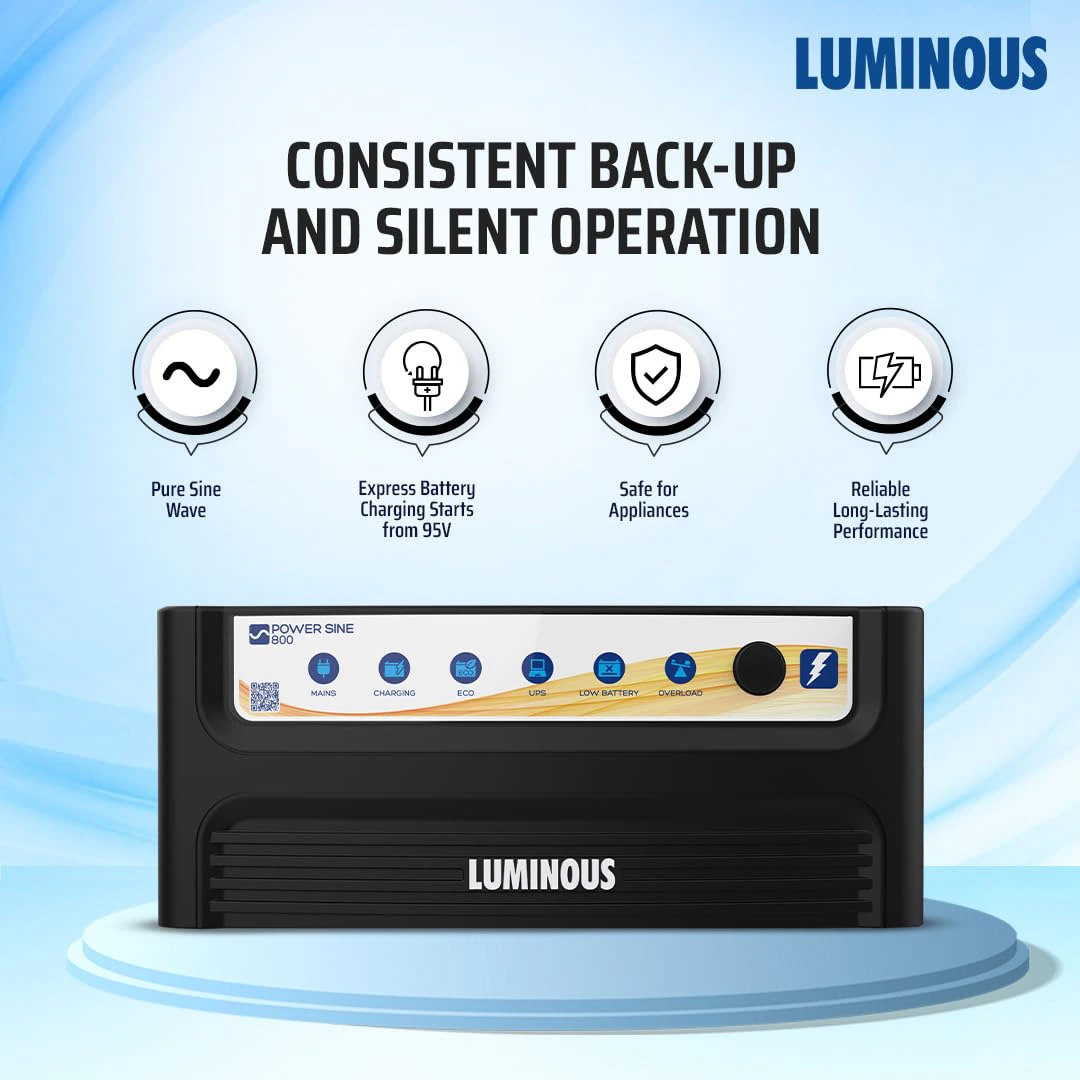 Luminous Power Sine 800 Pure Sine Wave Inverter for Home,Office & Shops | 700VA Inverter view 4