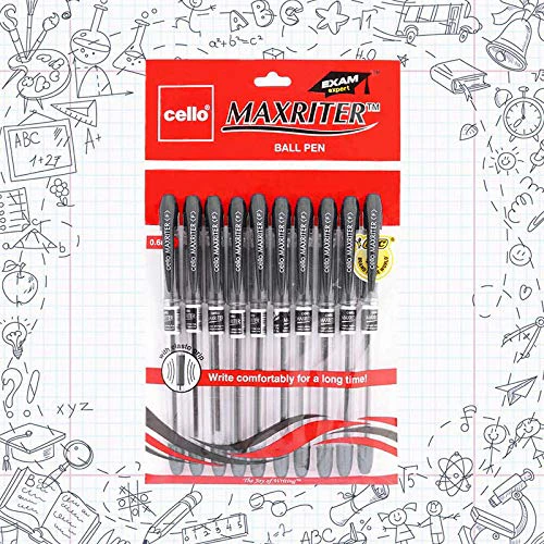 Cello Maxriter Ball Pen | Pack of 10 | Black Ball Pen | view 2