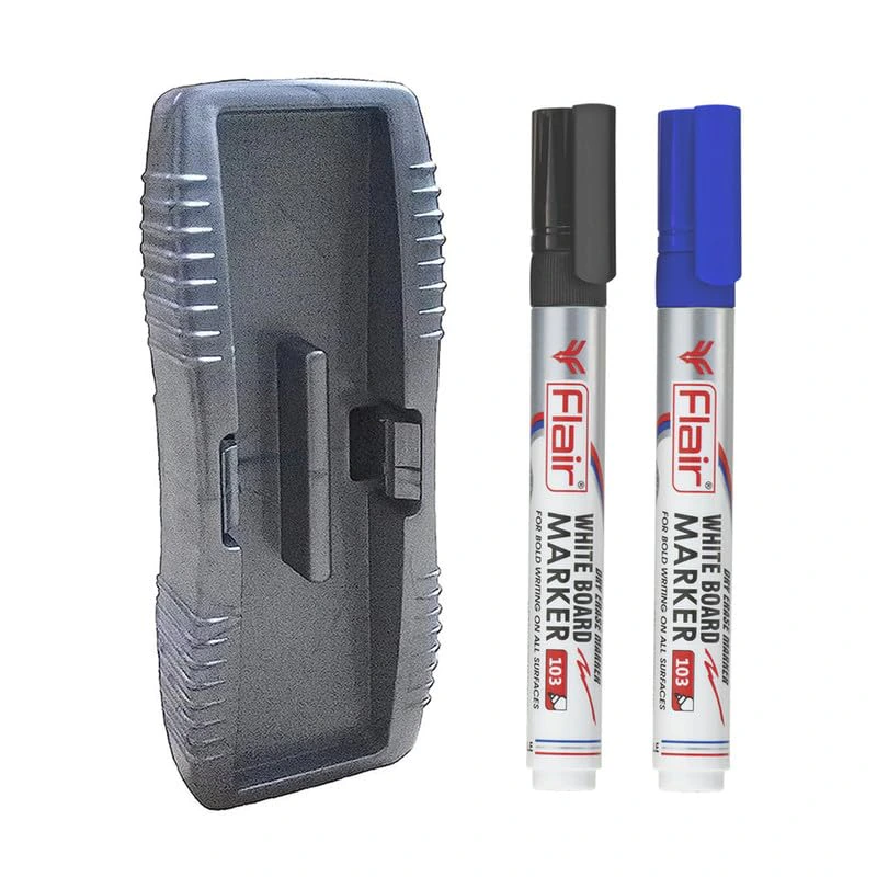  White Board Duster & Pen Set | Non-Toxic | Bold Tip For Distant View view 3