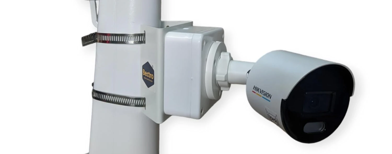  PVC Junction Box| Pole Mounting Stand with 2 x 100MM Stainless Steel Rings & 4" x 4"  view 4