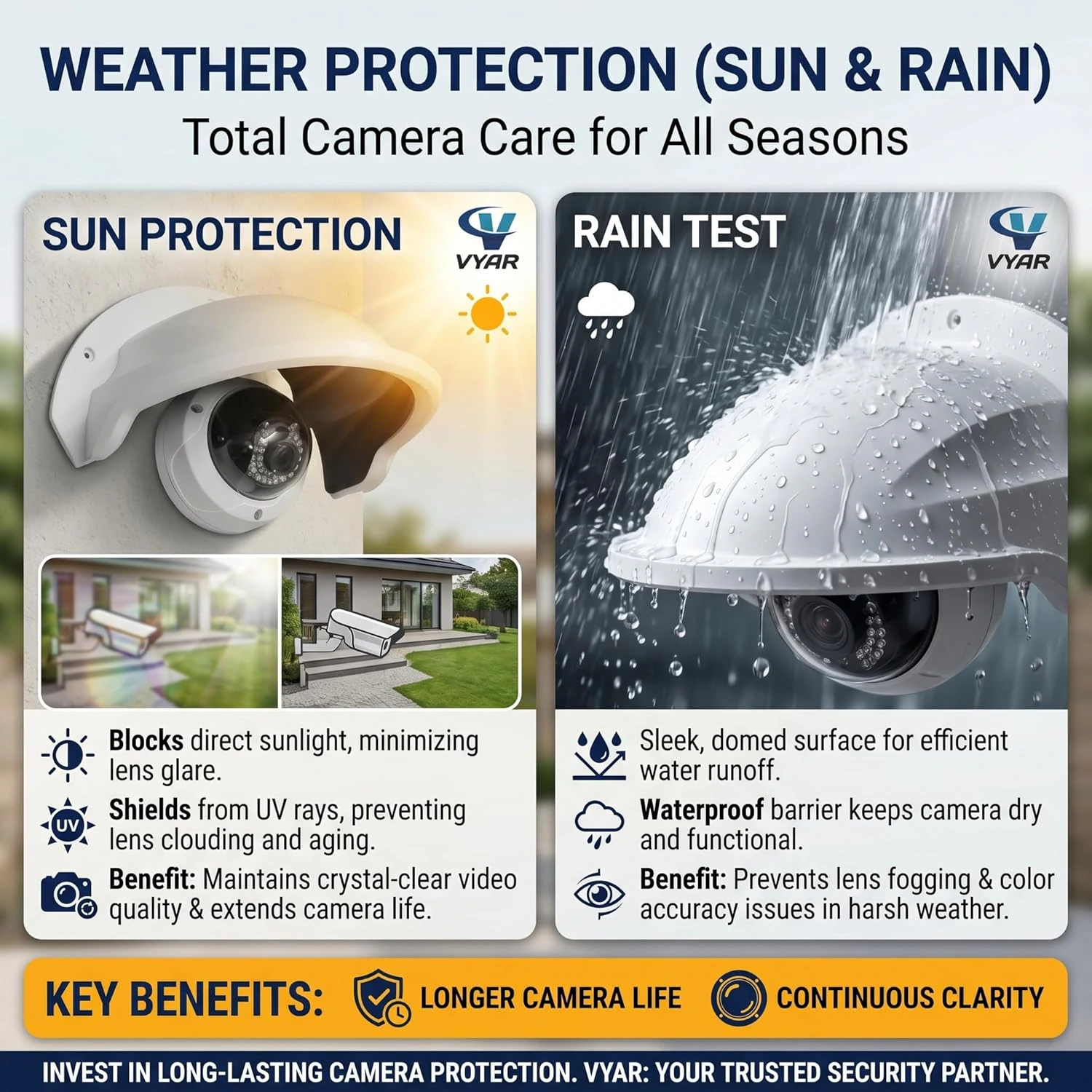 Universal Sun & Rain Shade Camera Cover Shield view 6