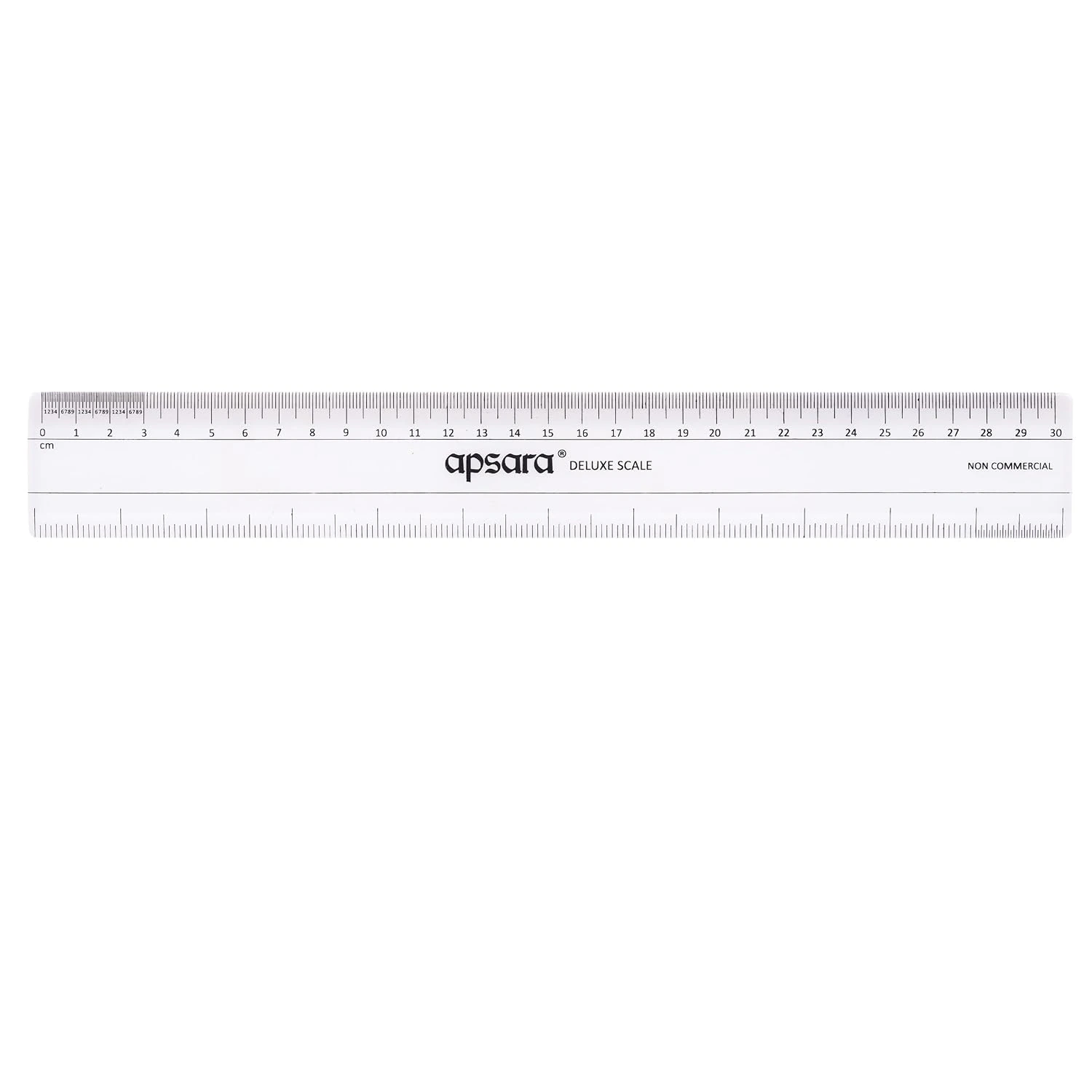 Apsara Deluxe Scale - 30cm | Transparent | Thick & Broad | "mm" markings for precision  view 2
