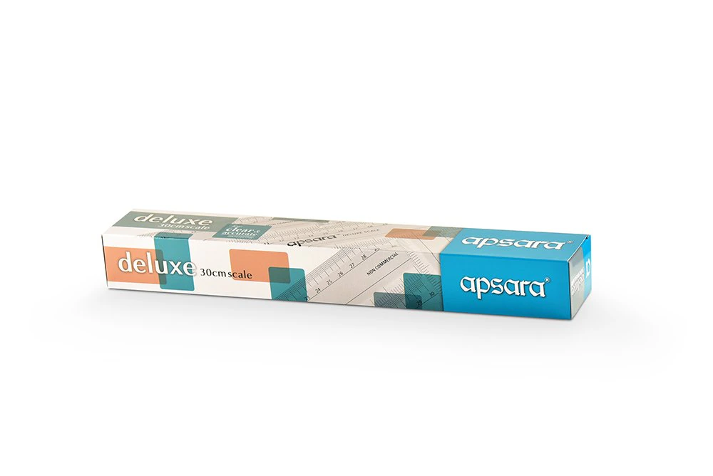Apsara Deluxe Scale - 30cm | Transparent | Thick & Broad | "mm" markings for precision  view 5