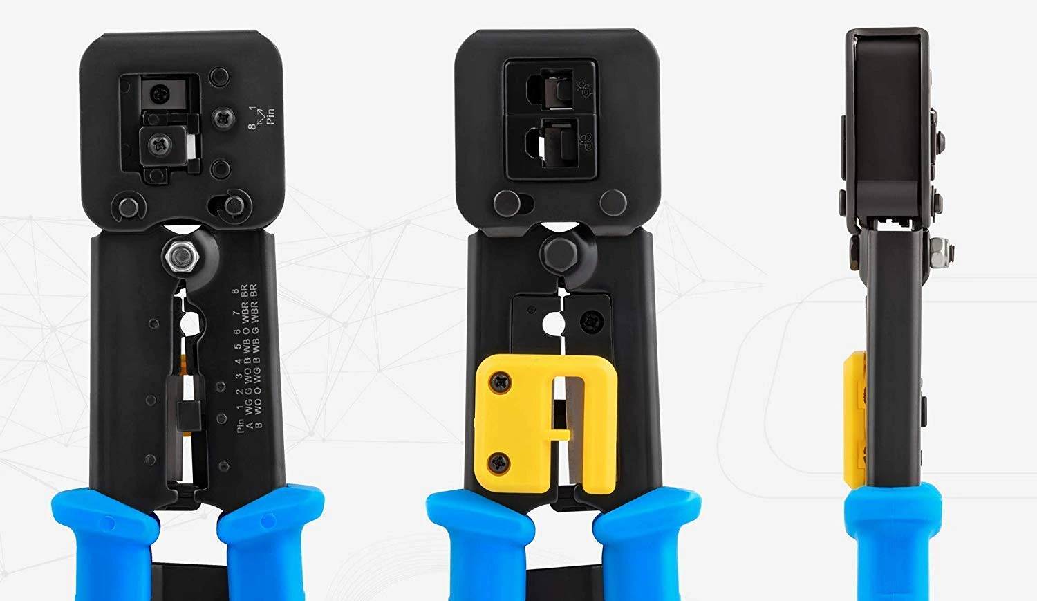 RJ45 Crimp Tool Pass Through Cat5 Cat5e Cat6 Crimping Tool for RJ45/RJ12 view 4