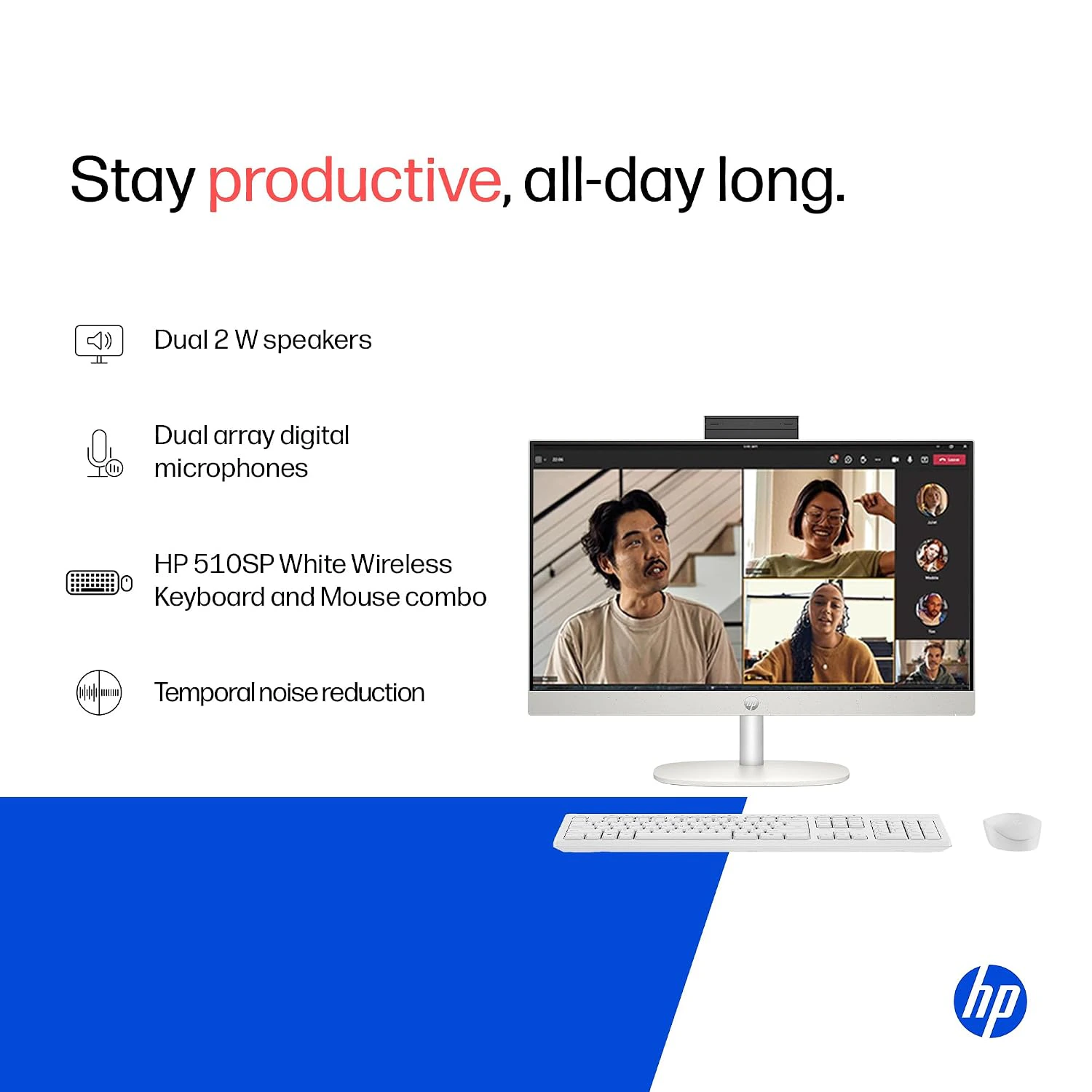 HP All-in-One, AMD Ryzen 7 7730U (16GB DDR4, 512GB SSD) IPS, Three-Sided, Micro-Edge, Anti-Glare, FHD view 5