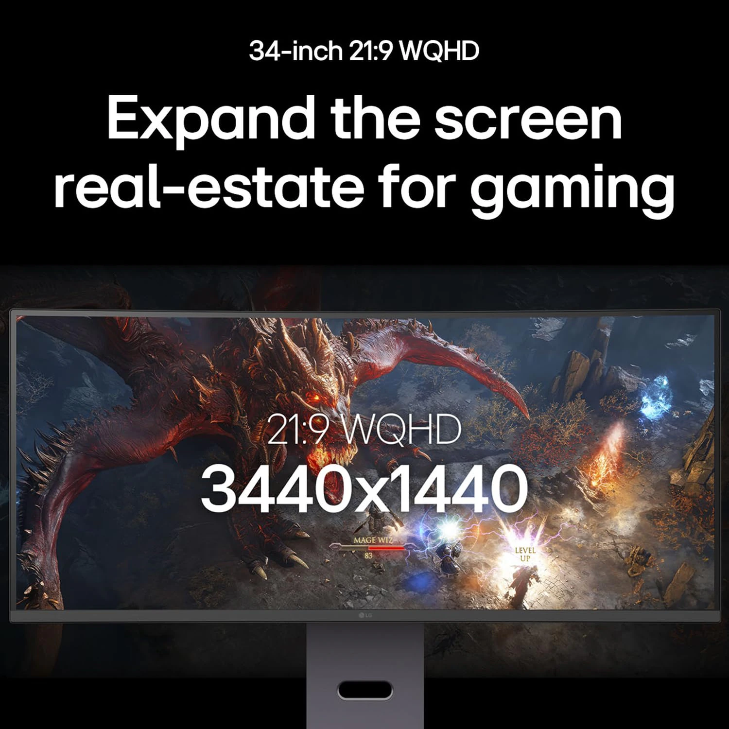 LG 34G600A Smartchoice 86.36cm(34 Inch) Ultragear Curved (1800R) WQHD (3440x1440) Gaming Monitor view 5