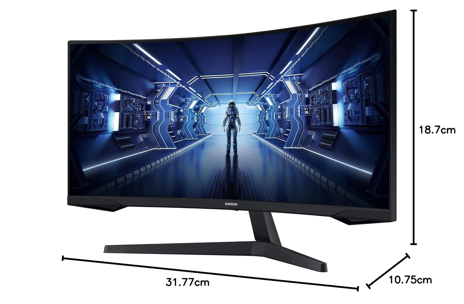 Samsung 34"(86.42cm) Odyssey G5 Curved Gaming Monitor|Wall Mountable|FreeSync Premium|Ports-DP, HDMI, Headphone|DP Cable|Eye-Saver| view 4