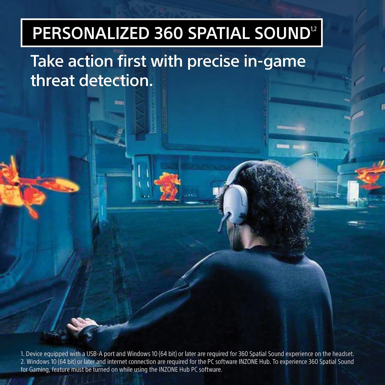 Sony INZONE H3, MDR-G300 Wired Gaming Headset, Over-Ear Headphones with 360 Spatial Sound view 2