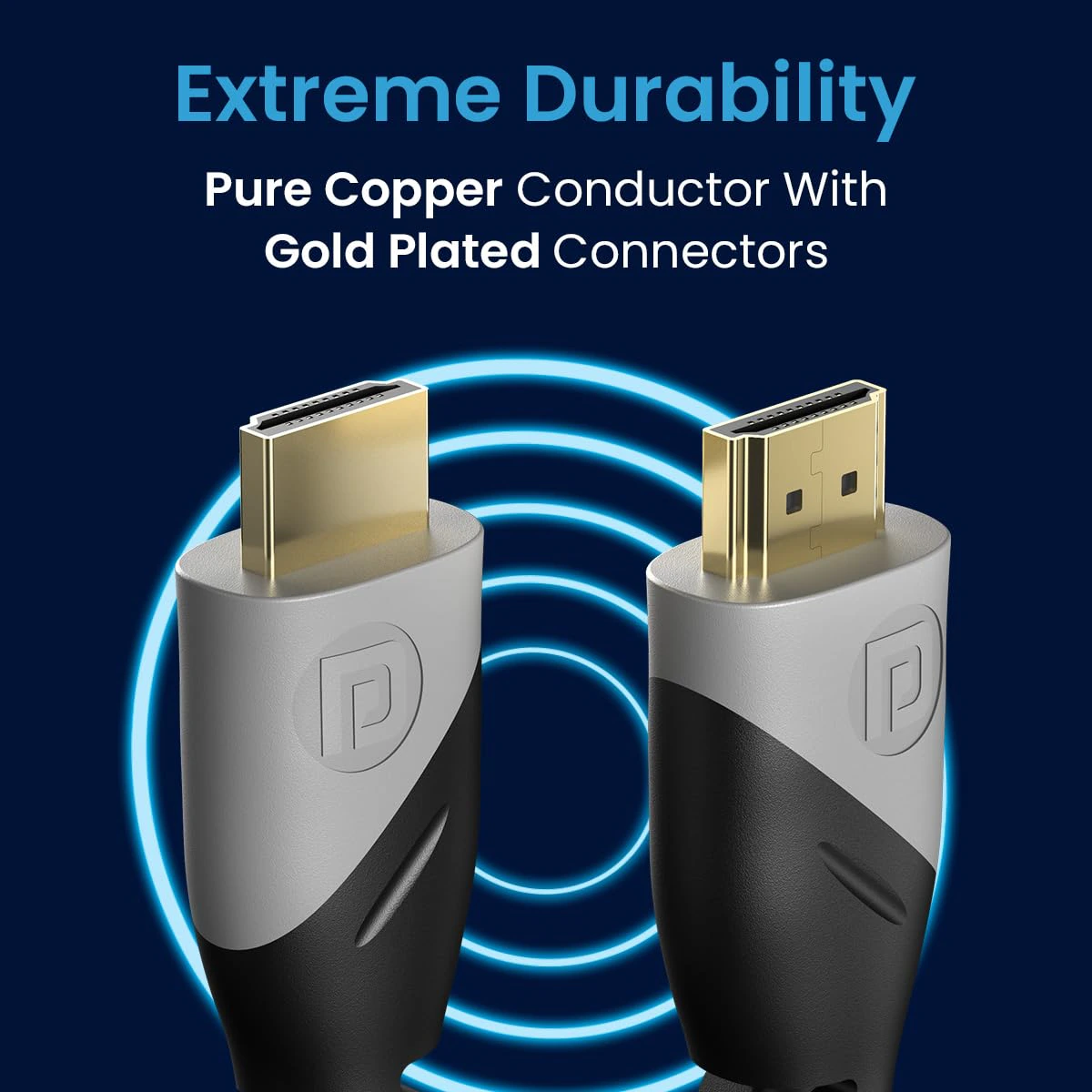 Portronics Konnect Sync 4K@60Hz HDMI to HDMI Cable, 10M Length  view 5