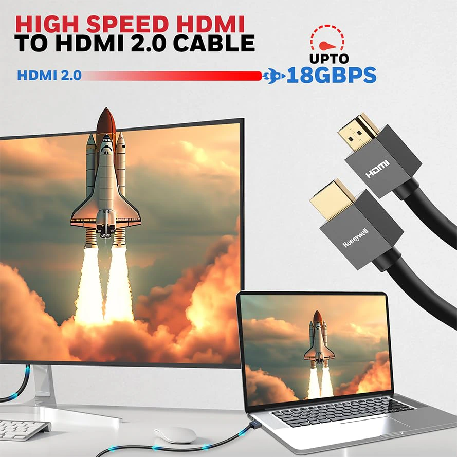 Honeywell HDMI Cable v2.0 with Ethernet,10 Mtr view 3