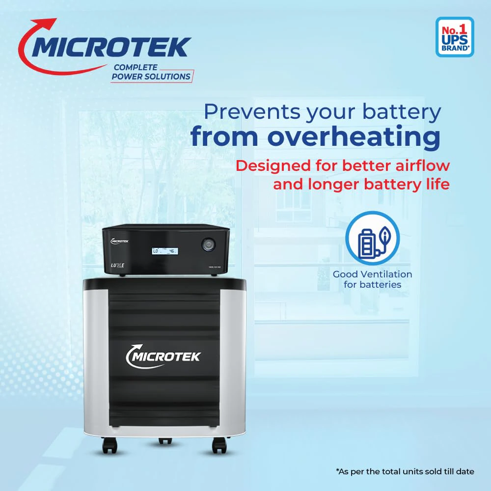 Microtek Brand All-in-one (AIO) Trolley Compatible for All Types of Solar Powered Battery, Inverter and Normal Batteries view 4