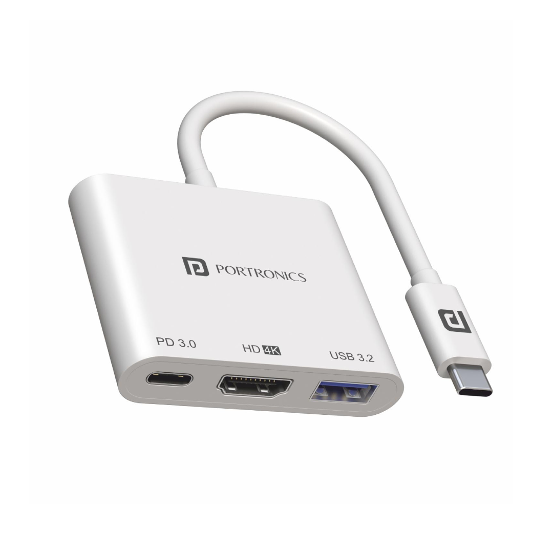 Portronics C-Konnect Type C to HDMI Adapter (3-in-1)