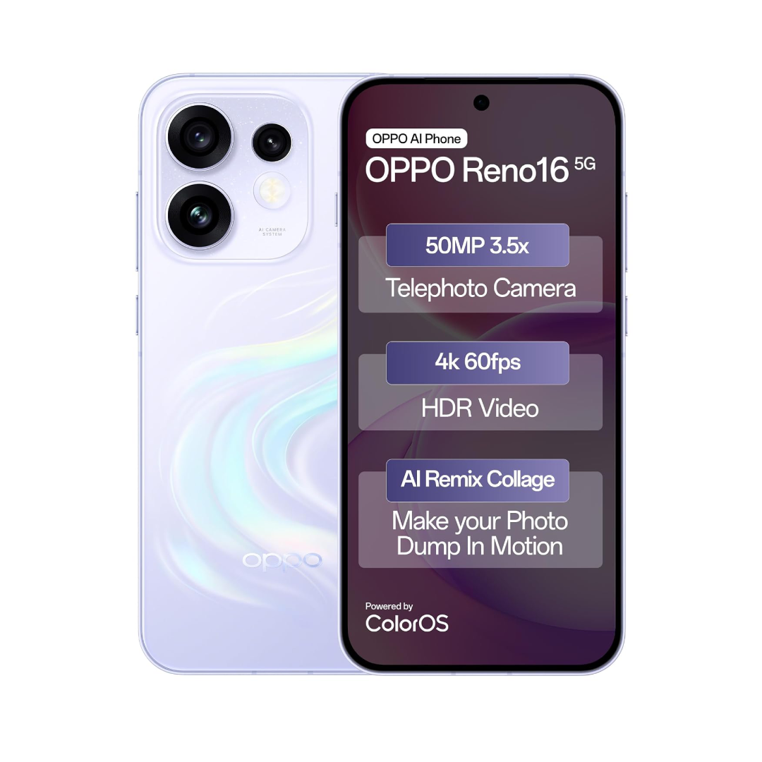 OPPO Reno16c 5G (Stellar Purple, 256 GB) (8 GB RAM)