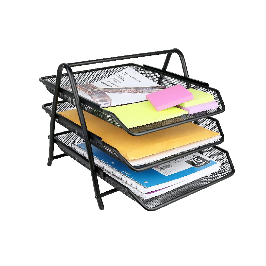 3 Tier Document, File, Paper, Letter, Office, Desktop Tray Organizer 3 Desk File Tray