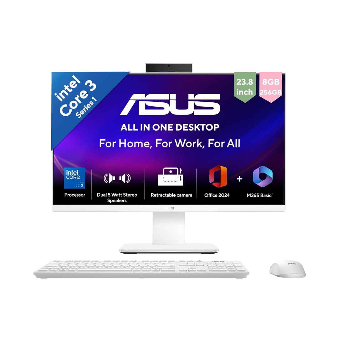 ASUS V440 (2026),i3-14th Gen,with Wireless Keyboard & Mouse,All in One PC