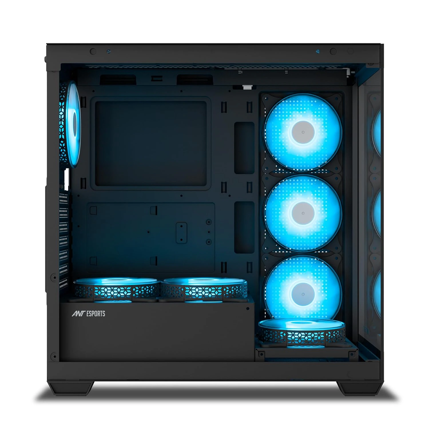 Ant Esports Crystal X7 ATX Computer Case/Gaming Cabinet with Type-C - Black | view 5