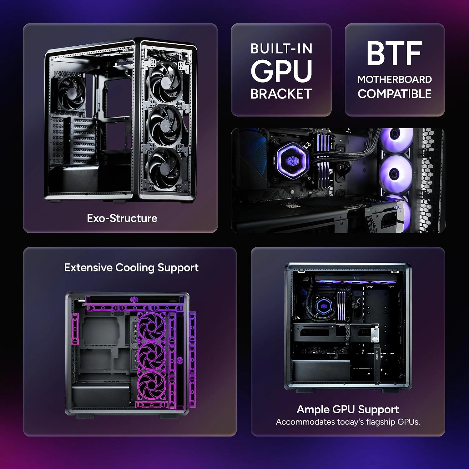 Cooler Master Masterframe 600 Black Case | Freeform 2.0 Modular Platform ATX Mid-Tower Case | view 3