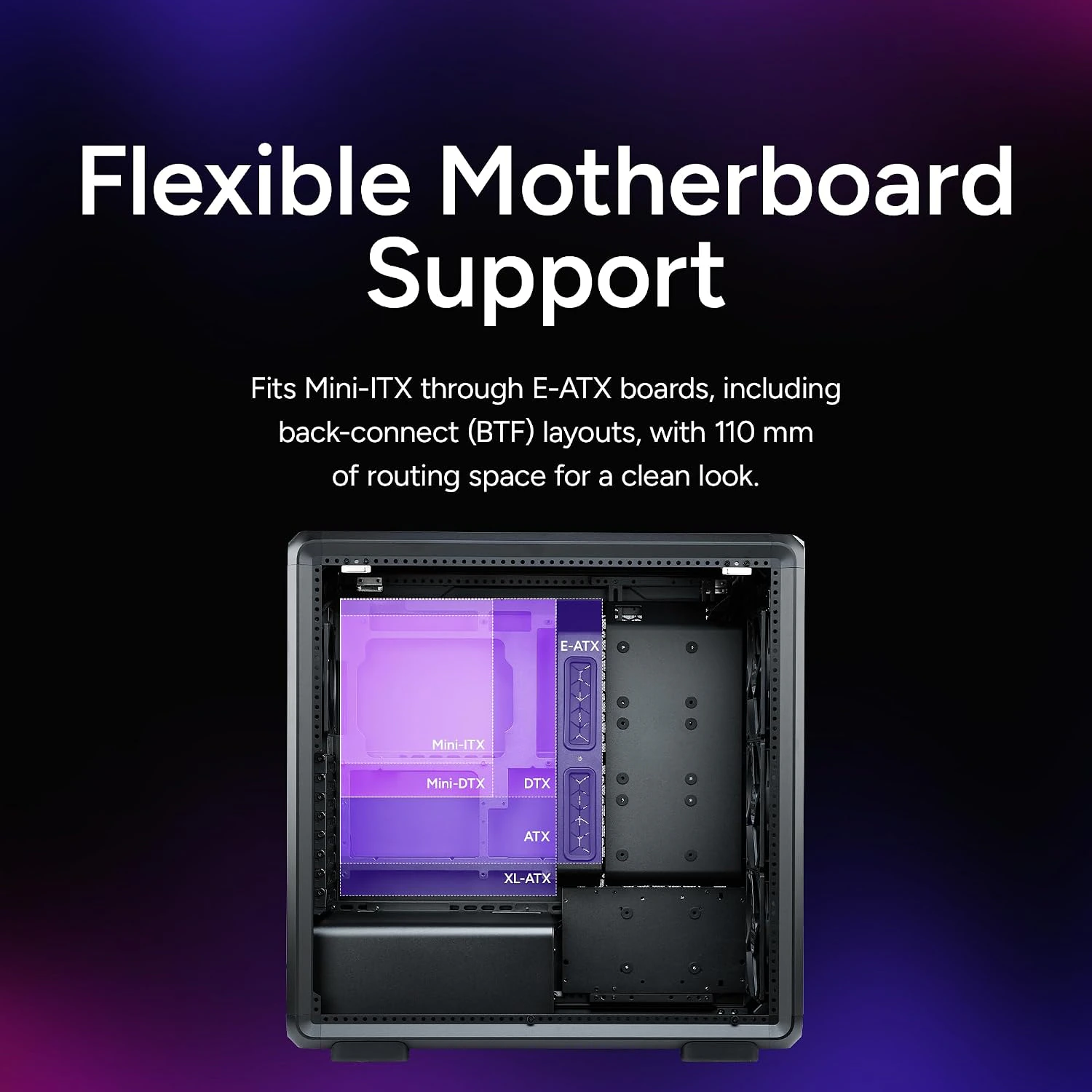 Cooler Master Masterframe 600 Black Case | Freeform 2.0 Modular Platform ATX Mid-Tower Case | view 7