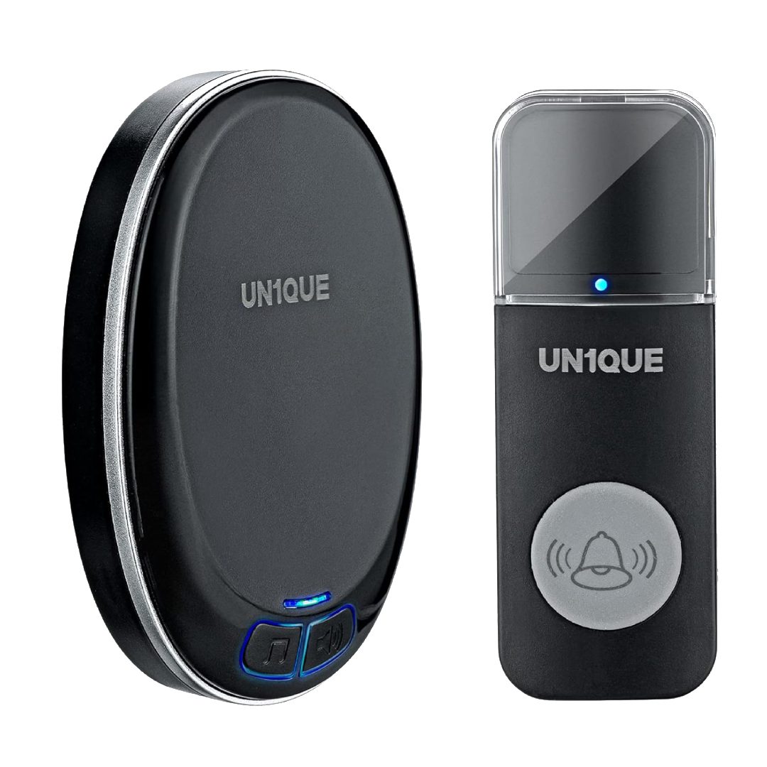 UN1QUE Wireless Door Bell for Home - Small Calling Bell for Office, 1000ft Long Range with 36 Chimes