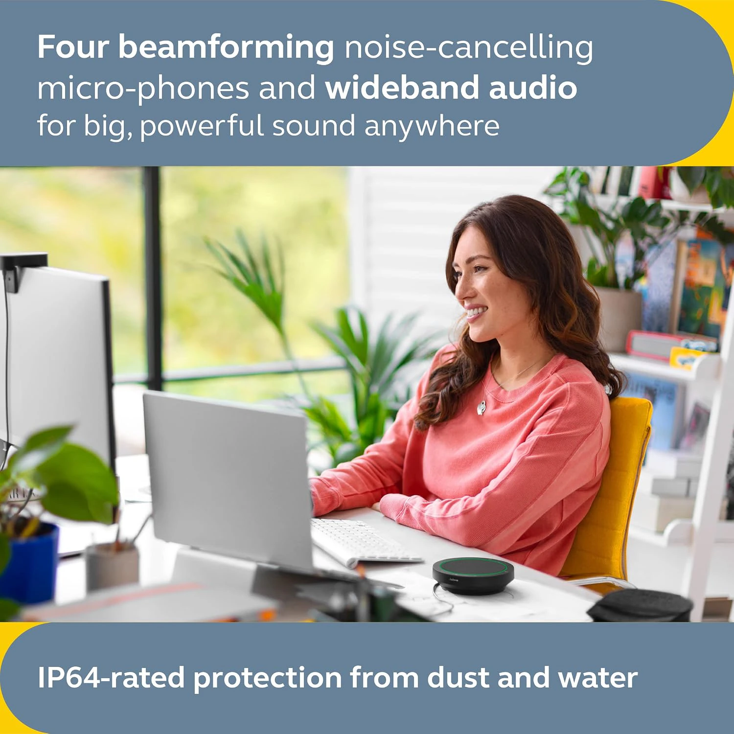 Jabra Speak2 40 Portable Speakerphone - 4 Noise-Cancelling Mics, 50mm Full Range Speakers  view 4