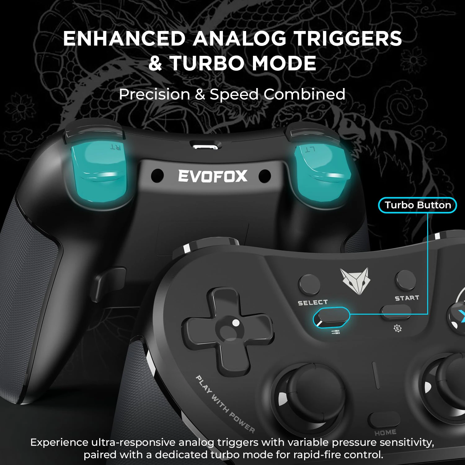 EvoFox One S V2 Universal 3-Mode Wireless Gaming Controller view 3