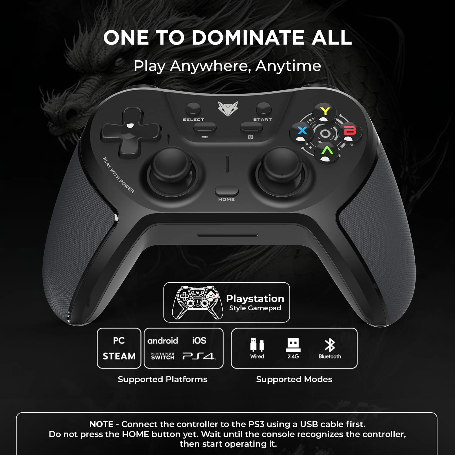 EvoFox One S V2 Universal 3-Mode Wireless Gaming Controller view 4
