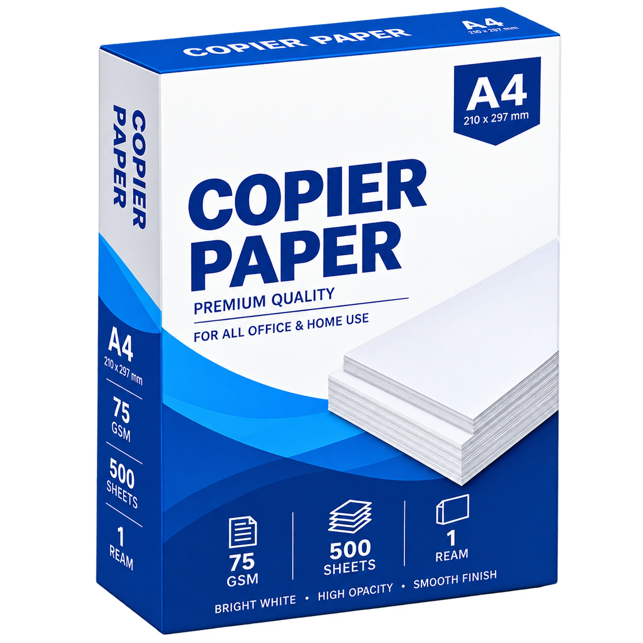 Copier Paper - A4, 500 Sheets, 75 GSM, Ream 1