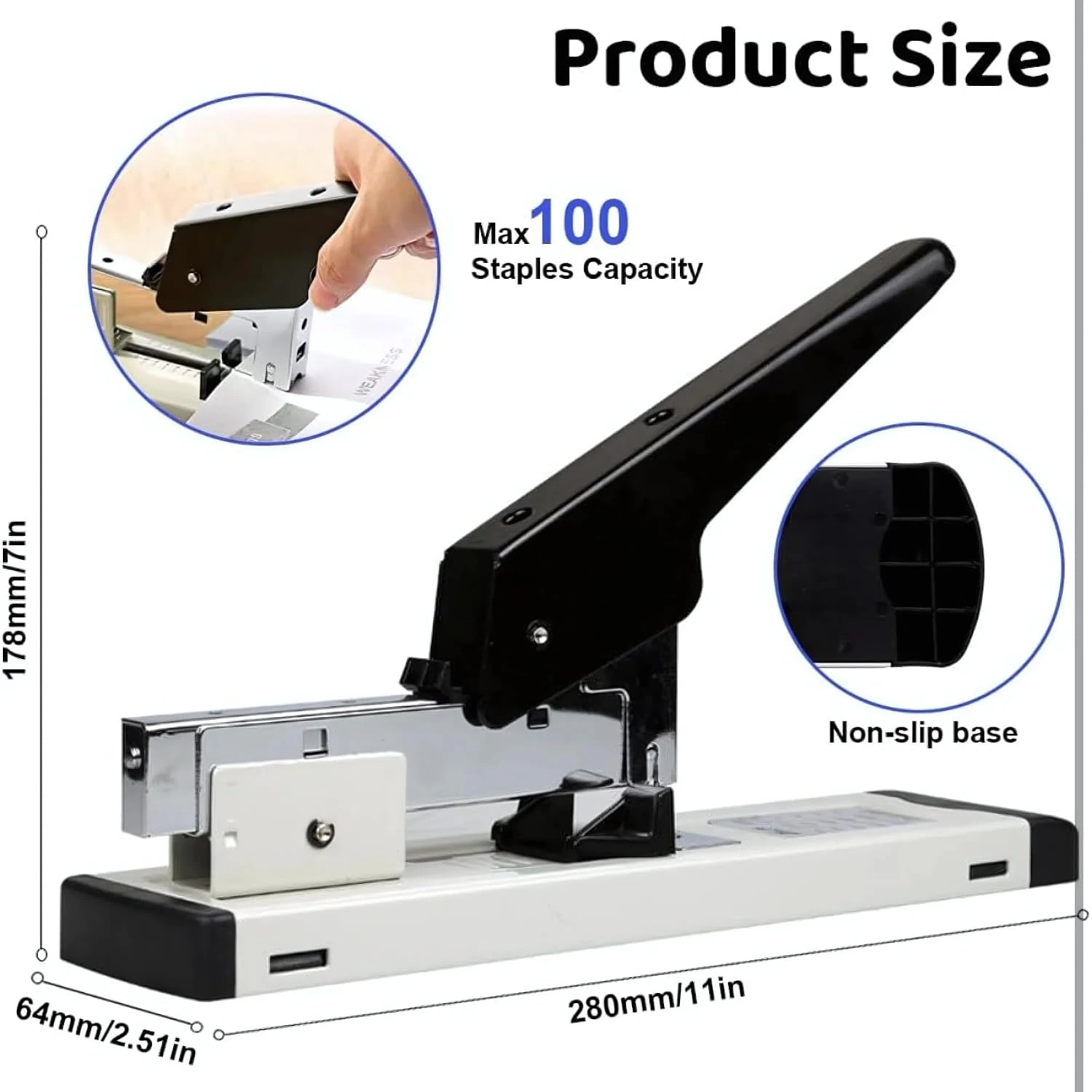 Big Stapler for Book Binding with 4000 6-13mm Staple Pins view 6