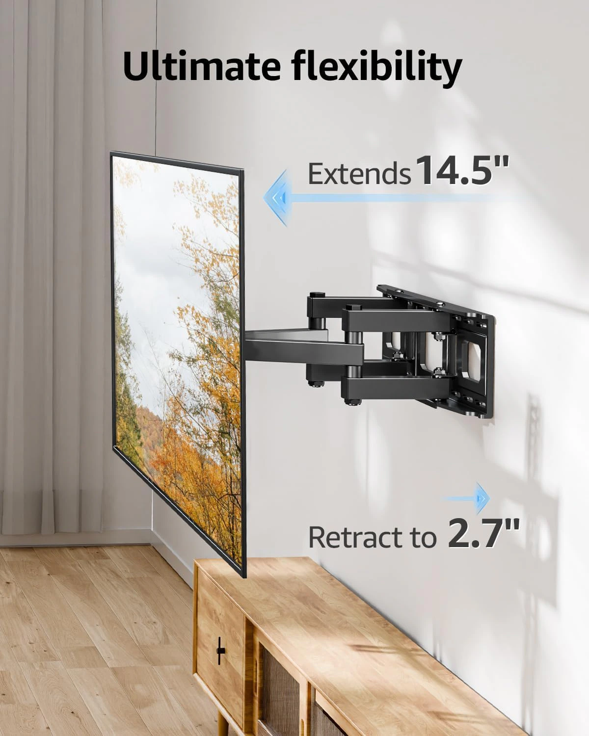 TV Wall Mount Full Motion for 26-65" Flat Curved TVs view 4