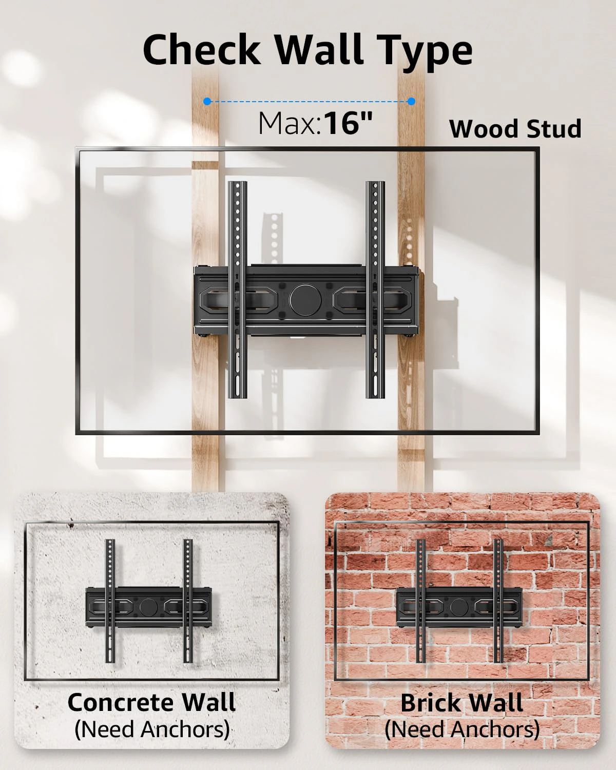 TV Wall Mount Full Motion for 26-65" Flat Curved TVs view 6