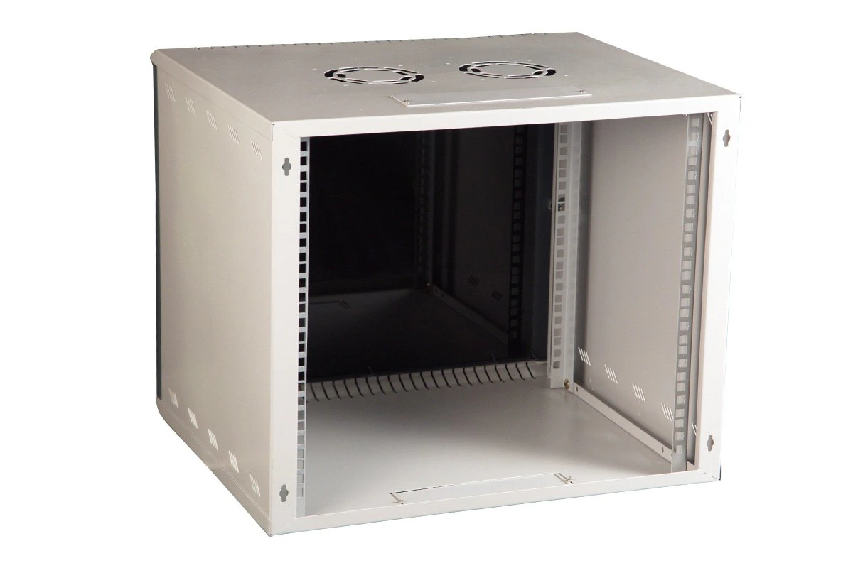 9U 550X450mm Rack with PDU 6 Socket, 10" Tray(2 Nos), Cable Organiser 1U Closed, 2 Fan & Hardware Kit - Combo Pack view 2