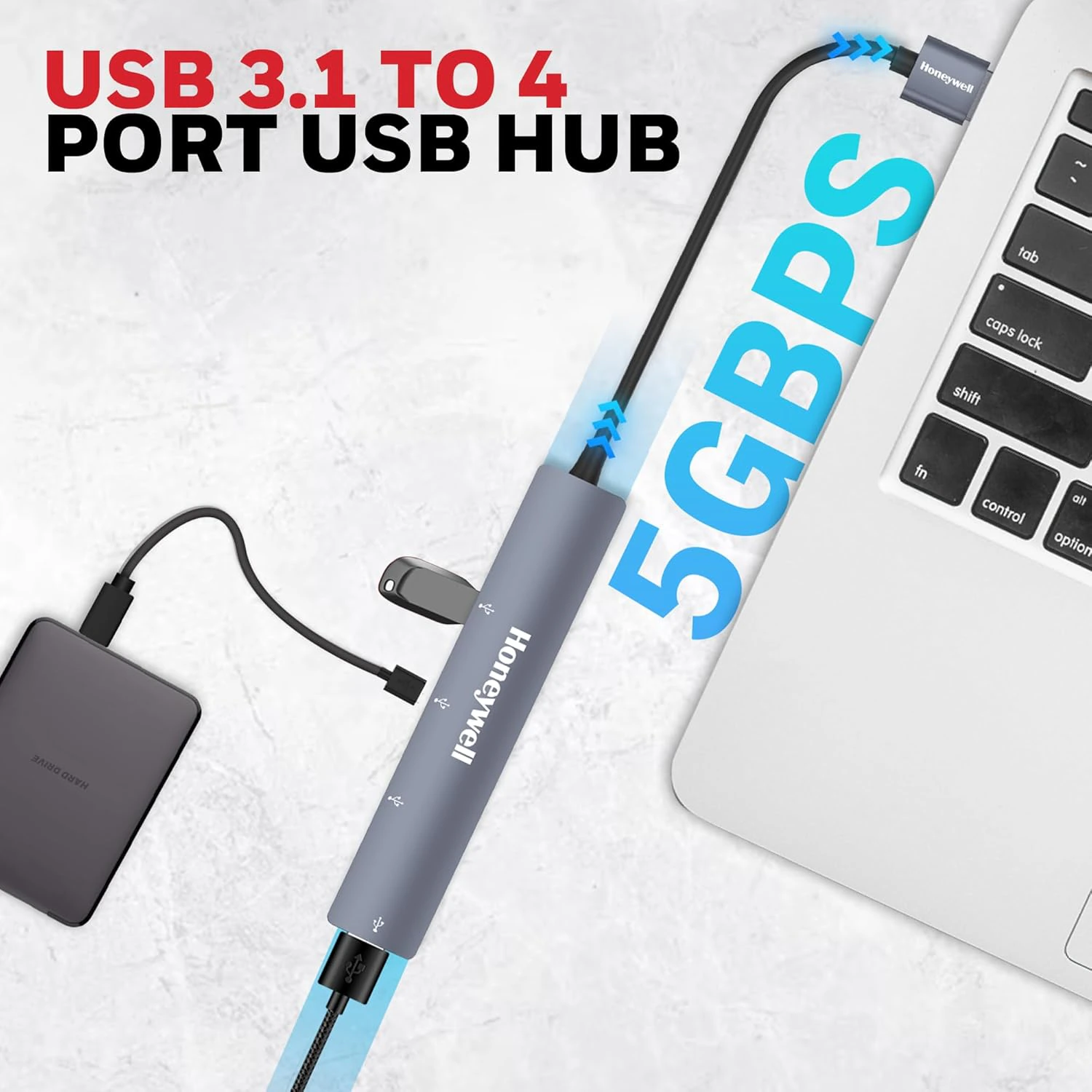 Honeywell Newly Launched 4-in-1 Ultra Slim USB Hub view 2